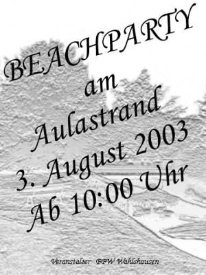 Beachparty am Aulastran am 3.8.2003